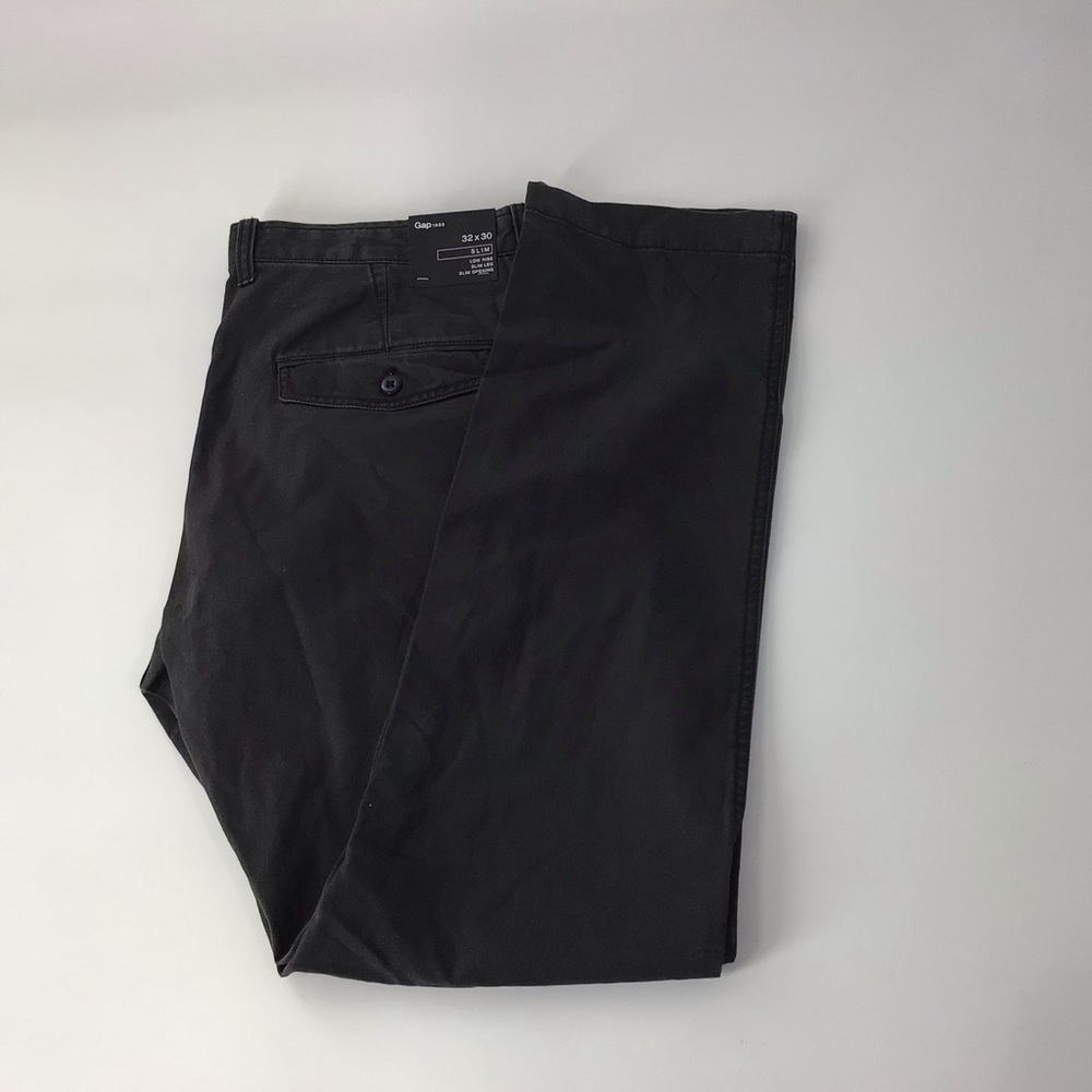 Gap Black Slim Chinos 32X30 NWT 100% Cotton